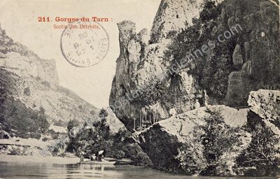 Carte postale ancienne Gorges du Tarn — Saint-Georges-de-Lévéjac (Lozère)