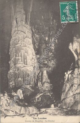 Carte postale ancienne Grotte de Dargilan — Meyrueis (Lozère)