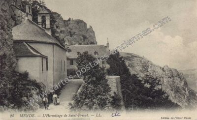 Carte postale ancienne L'Hermitage de Saint-Privat — Mende (Lozère)