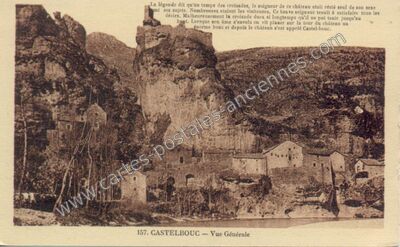 Carte postale ancienne Castelbouc — Sainte-Enimie (Lozère)