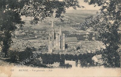 Carte postale ancienne Vue générale — Mende (Lozère)