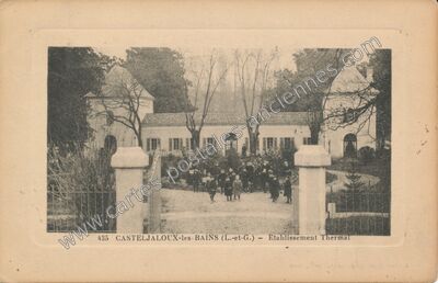Carte postale ancienne Etablissement Thermal — Casteljaloux (Lot-et-Garonne)
