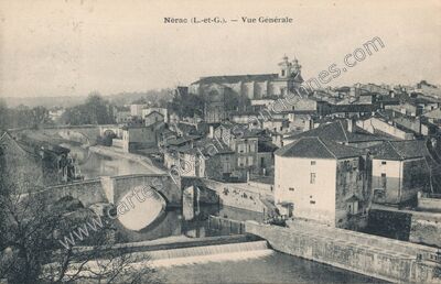 Carte postale ancienne Vue Générale — Nérac (Lot-et-Garonne)