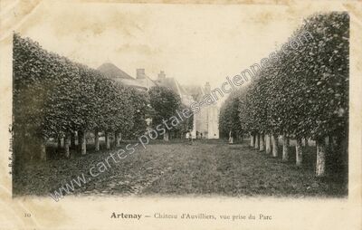 Carte postale ancienne Chateau d'Auvilliers — Artenay (Loiret)