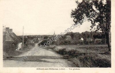 Carte postale ancienne Vue générale — Aillant-sur-Milleron (Loiret)