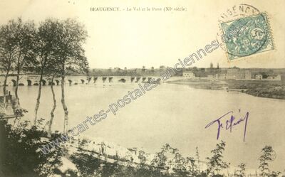 Carte postale ancienne Le Val et le Pont (XIe siècle) — Beaugency (Loiret)