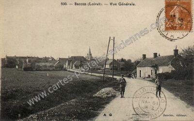Carte postale ancienne Vue Générale — Baccon (Loiret)
