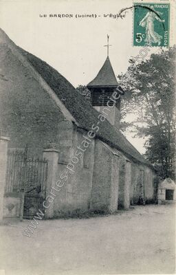 Carte postale ancienne L'Église — Le Bardon (Loiret)