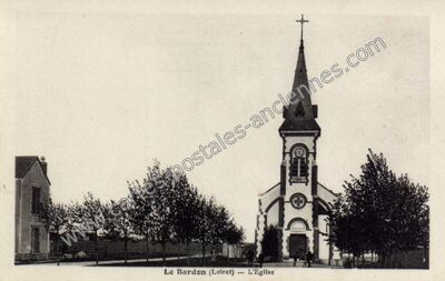 Carte postale ancienne L'Eglise — Le Bardon (Loiret)