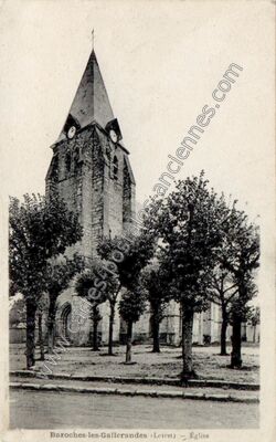 Carte postale ancienne Église — Bazoches-les-Gallerandes (Loiret)