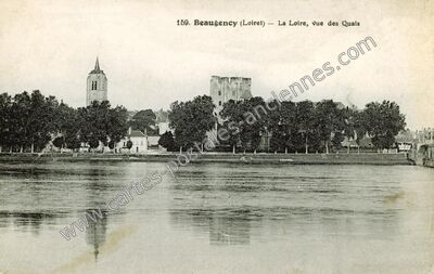Carte postale ancienne La Loire, vue des Quais — Beaugency (Loiret)