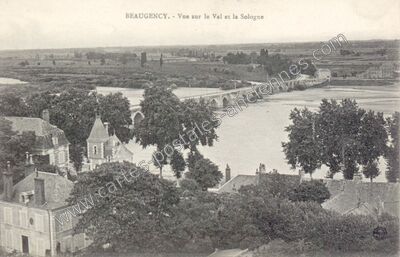 Carte postale ancienne Vue sur le Val et la Sologne — Beaugency (Loiret)