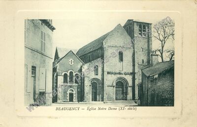 Carte postale ancienne Église Notre Dame (XIe siècle) — Beaugency (Loiret)