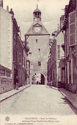 Carte postale ancienne Tour de l'Horloge Ancienne Porte Vendômoise — Beaugency (Loiret)