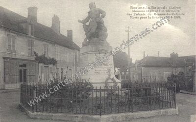Carte postale ancienne Monument élevé à la Mémoire des Enfants de Beaune-la-Rolande Morts pour la France — Beaune-la-Rolande (Loiret)