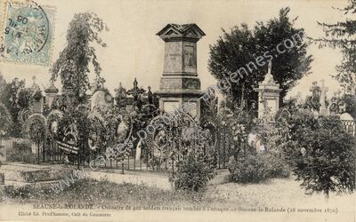 Carte postale ancienne Ossuaire de 402 soldats français tombés à l'attaque — Beaune-la-Rolande (Loiret)