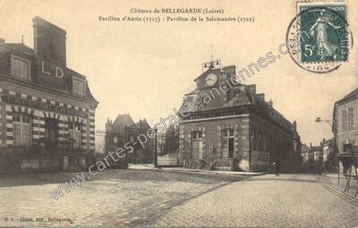 Carte postale ancienne Château et Pavillons — Bellegarde (Loiret)