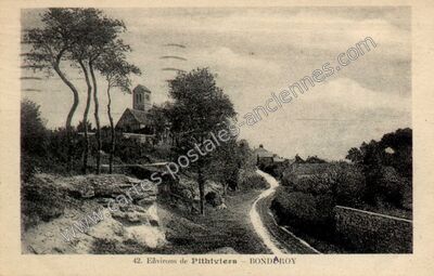 Carte postale ancienne Environs de Pithiviers — Bondaroy (Loiret)