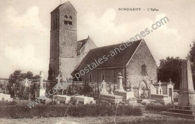 Carte postale ancienne L'Eglise — Bondaroy (Loiret)