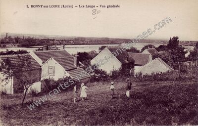 Carte postale ancienne Les Loups - Vue générale — Bonny-sur-Loire (Loiret)