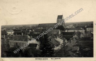 Carte postale ancienne Vue générale — Boynes (Loiret)