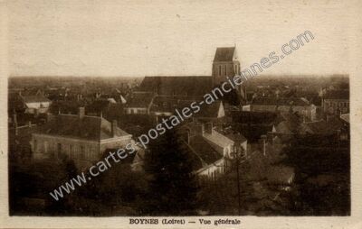 Carte postale ancienne Vue générale — Boynes (Loiret)