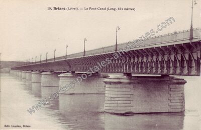 Carte postale ancienne Le Pont-Canal — Briare (Loiret)