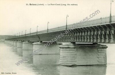 Carte postale ancienne Le Pont-Canal — Briare (Loiret)