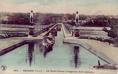 Carte postale ancienne Le Pont-Canal (longueur 630 mètres) — Briare (Loiret)