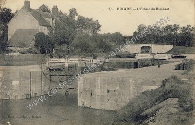 Carte postale ancienne L'Écluse du Barabant — Briare (Loiret)