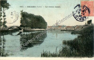 Carte postale ancienne Le vieux canal — Briare (Loiret)