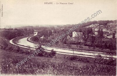 Carte postale ancienne Le Nouveau Canal — Briare (Loiret)