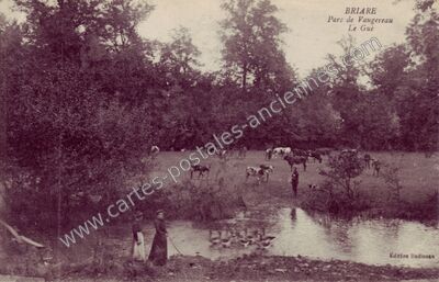 Carte postale ancienne Parc de Vaugereau, Le Gué — Briare (Loiret)