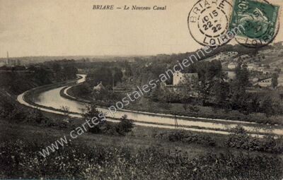 Carte postale ancienne Le Nouveau Canal — Briare (Loiret)