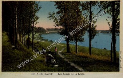 Carte postale ancienne Les bords de la Loire — Briare (Loiret)
