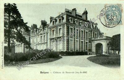 Carte postale ancienne Château de Beauvoir (vu, de côté) — Briare (Loiret)