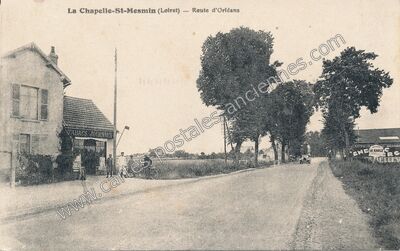 Carte postale ancienne Route d'Orléans — La Chapelle-Saint-Mesmin (Loiret)