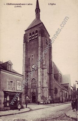 Carte postale ancienne L'Eglise — Châteauneuf-sur-Loire (Loiret)