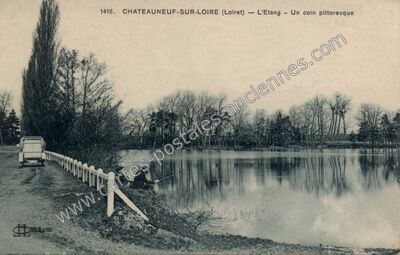 Carte postale ancienne L'Etang - Un coin pittoresque — Châteauneuf-sur-Loire (Loiret)