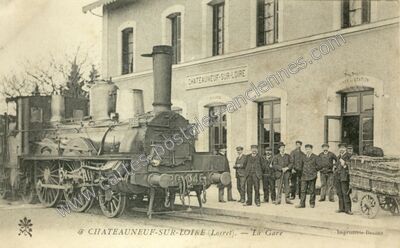 Carte postale ancienne La Gare — Châteauneuf-sur-Loire (Loiret)