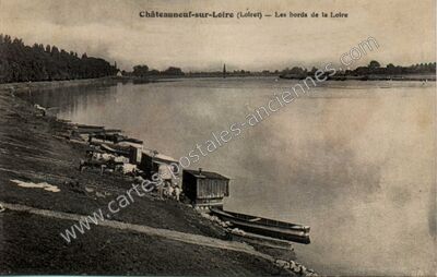 Carte postale ancienne Les bords de la Loire — Châteauneuf-sur-Loire (Loiret)