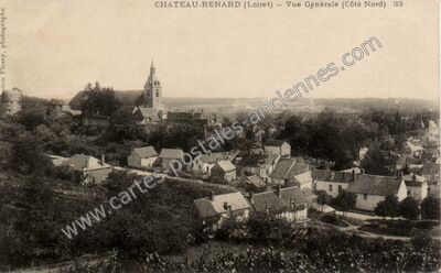 Carte postale ancienne Vue Générale (Côté Nord) — Chateaurenard (Loiret)