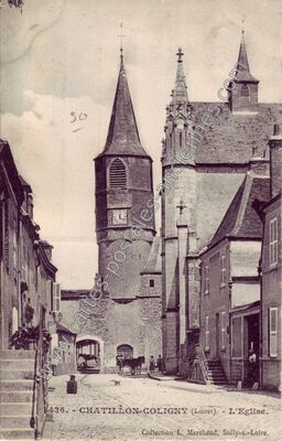 Carte postale ancienne L'Eglise — Châtillon-Coligny (Loiret)