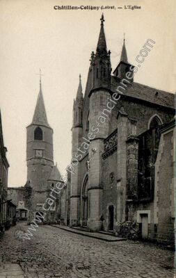 Carte postale ancienne L'Eglise — Châtillon-Coligny (Loiret)