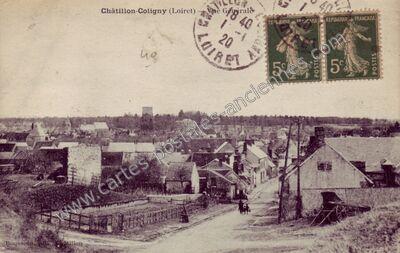 Carte postale ancienne Chatillon Coligny — Châtillon-Coligny (Loiret)