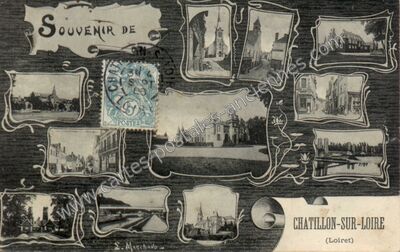 Carte postale ancienne SOUVENIR DE — Châtillon-sur-Loire (Loiret)