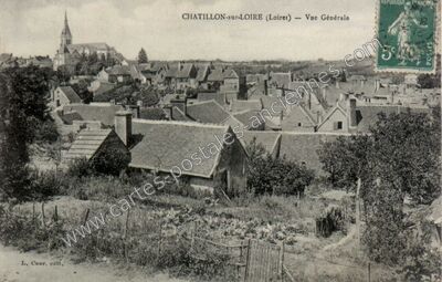 Carte postale ancienne Vue Générale — Châtillon-sur-Loire (Loiret)