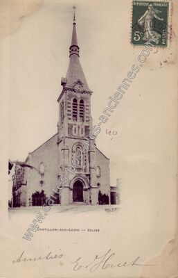 Carte postale ancienne Église — Châtillon-sur-Loire (Loiret)