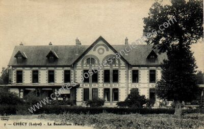 Carte postale ancienne Le Sanatorium (Face) — Chécy (Loiret)