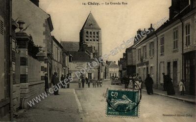 Carte postale ancienne La Grande Rue — Chécy (Loiret)